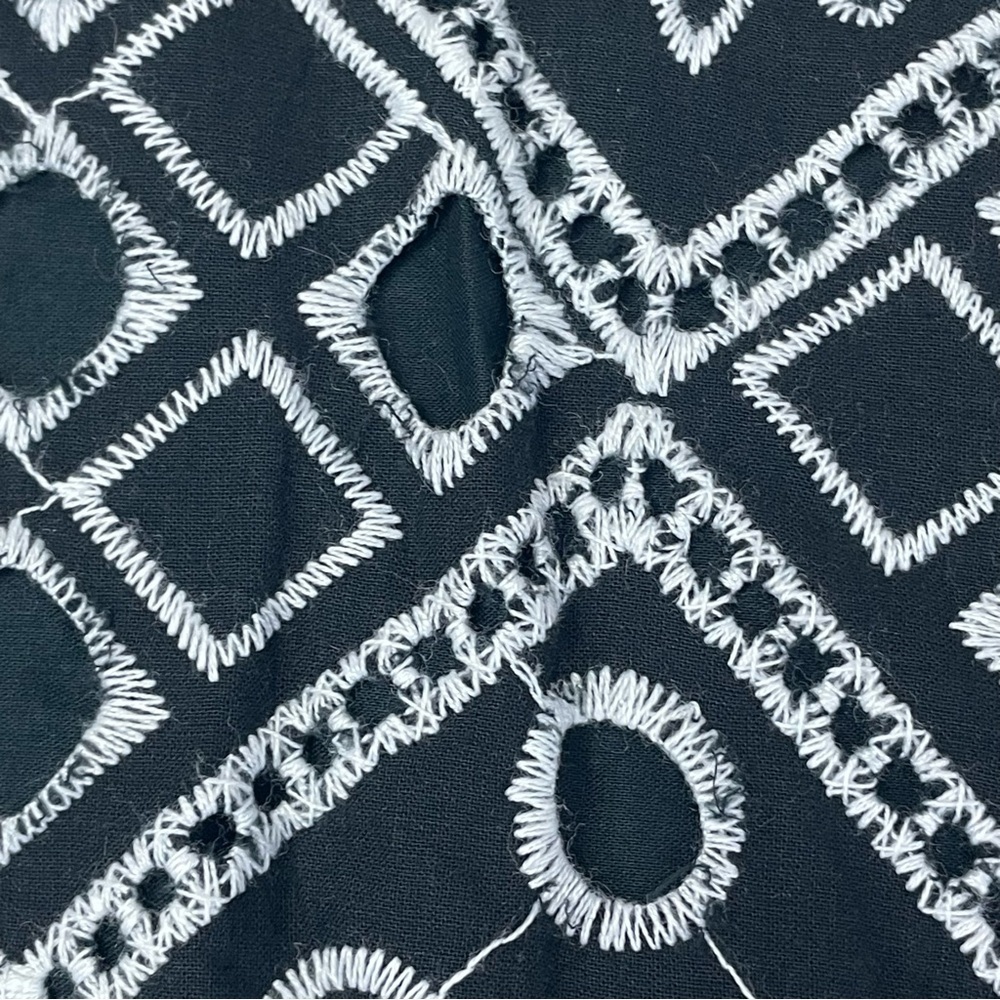 Banana Republic women’s size 8 dress Geo Lace Black/White Spaghetti Strap black - Picture 6 of 14